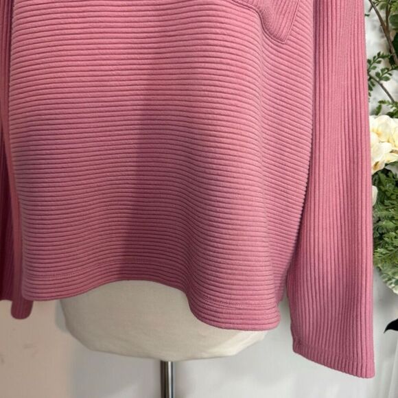 A NEW DAY top | mauve dusty rose oversized blouse | medium | casual - Picture 3 of 8